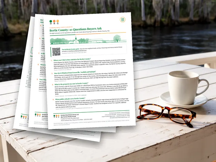 The Bertie County FAQ, three printed pages